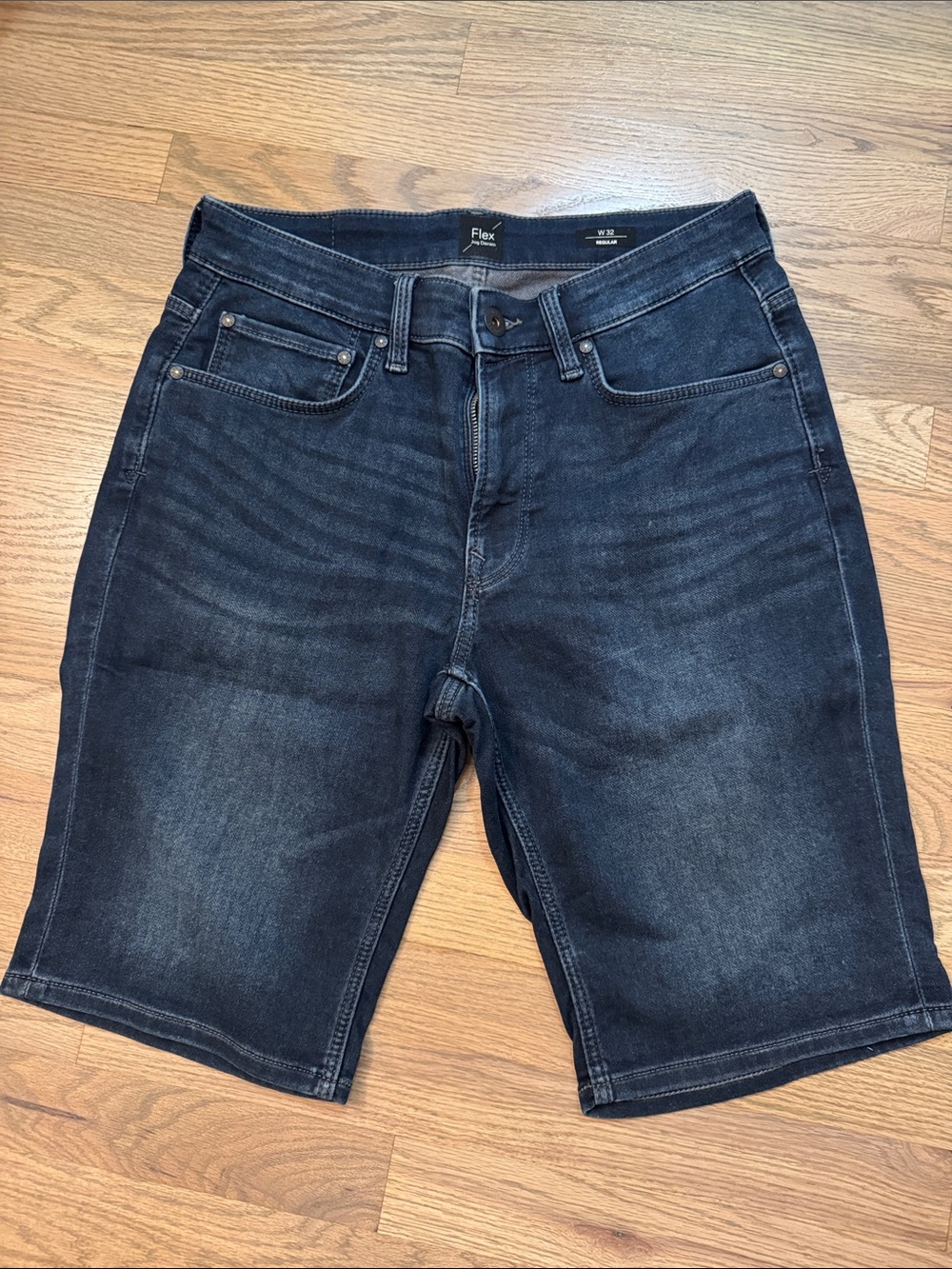 Men's Dark Indigo Jean Shorts - Flex by ???